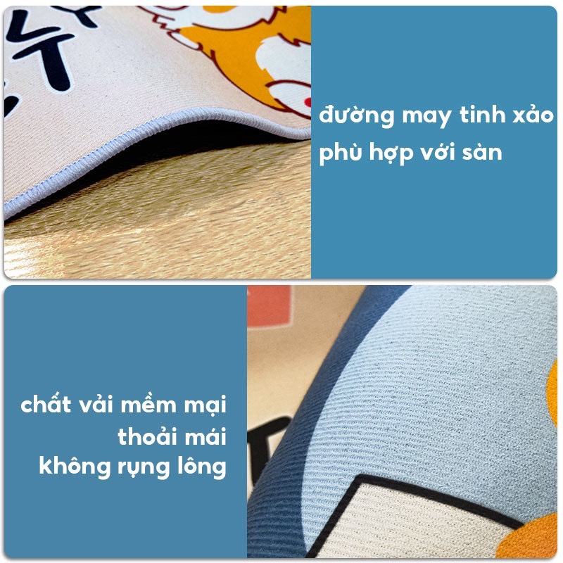 Thảm lau chân nhà tắm, thảm chùi chân gấu dâu Lotso 3d nhà bếp chống trơn trượt thấm nước giá rẻ 40x60cm Kim Huệ