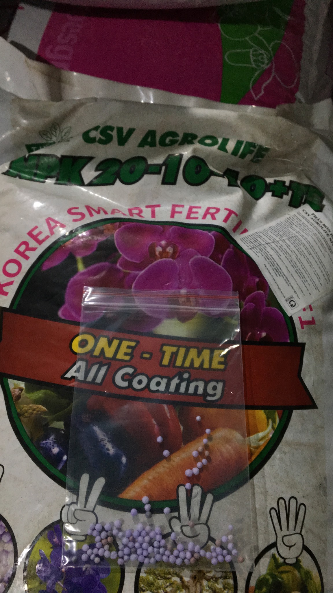 PHÂN TAN CHẬM HÀN QUỐC NPK 20-10-10 + TE gói 500gr