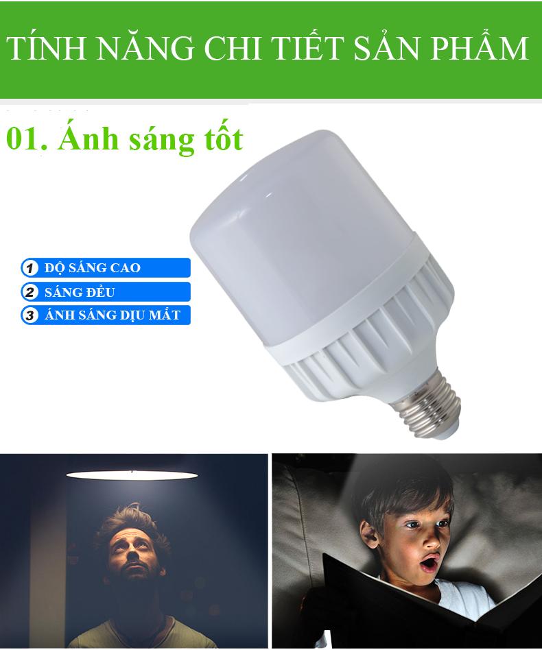 Bóng đèn Heinler LED Cylinder HL-2353 20W 6500K E27 (Ánh sáng trắng)