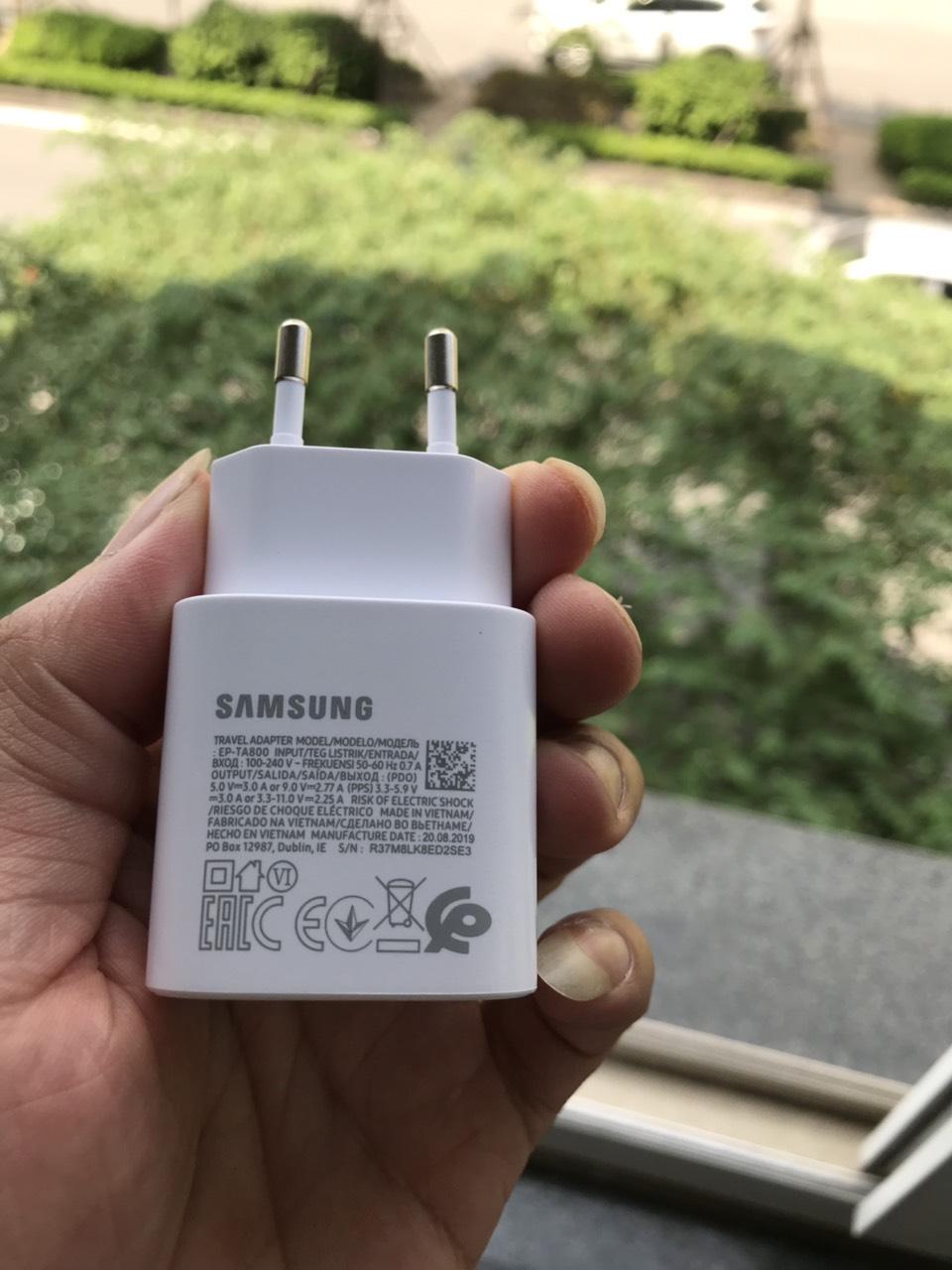 Combo Củ sạc cáp sạc nhanh 25w cho samsung galaxy Note 8-Note 9