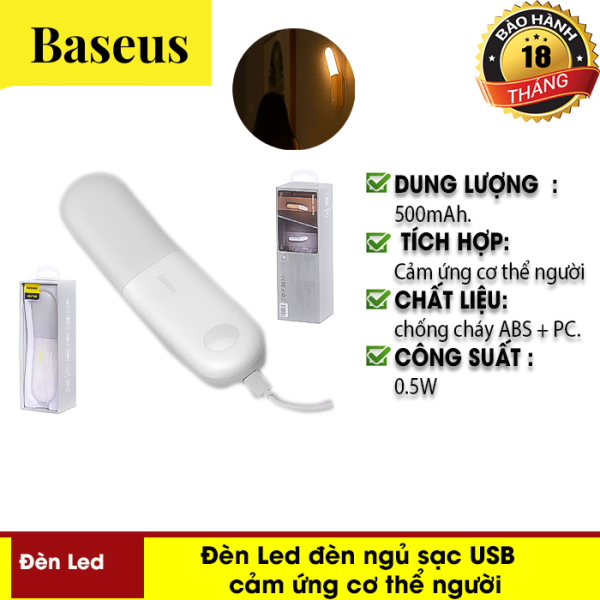 Đèn Led ngủ không kết nối USB cảm ứng được phân phối bởi Baseus
