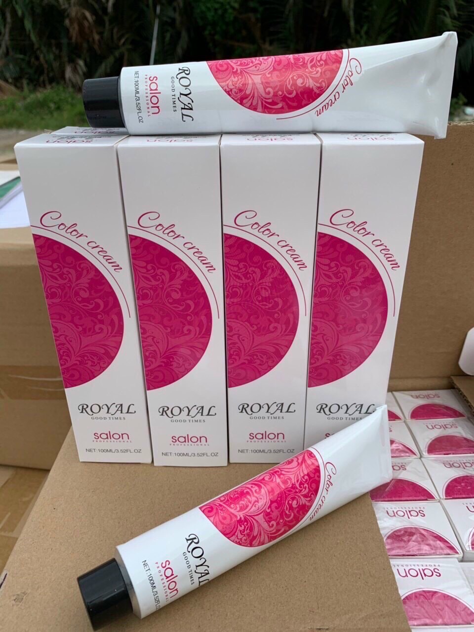 Combo 10 tuýp kem màu nhuộm tóc royal 100ml