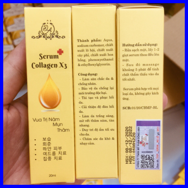 Serum collagen X3 Đông Anh - Chính hãng 20ml - Serum X3 cao cấp