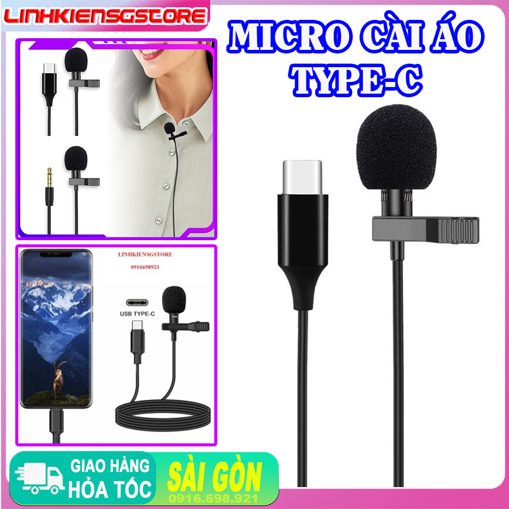 Micro Thu Âm Cài Áo JH 042 Type C Mini cho điện thoại Android