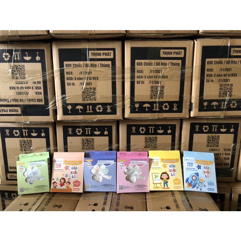 Khẩu trang Mầm chồi lá Thịnh Phát cho bé (hộp 10 chiếc)