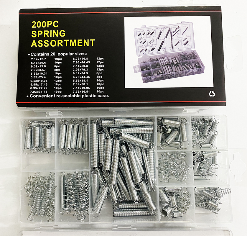Hộp Lò Xo gồm 200 cái với 20 loại khác nhau - Spring Assortment dành cho mọi dòng xe hơi và ô tô