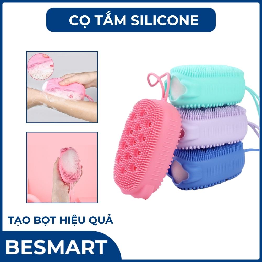 Bông tắm bọt biển silicone tạo bọt kỳ ghét cọ chà lưng