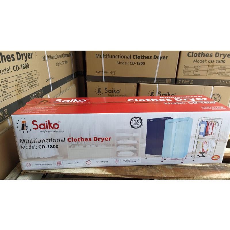 💚 Tủ sấy quần áo SAIKO 💚 CD-1800 (Giá áp dụng giao tại HN, HCM& các tỉnh liên hệ shop)