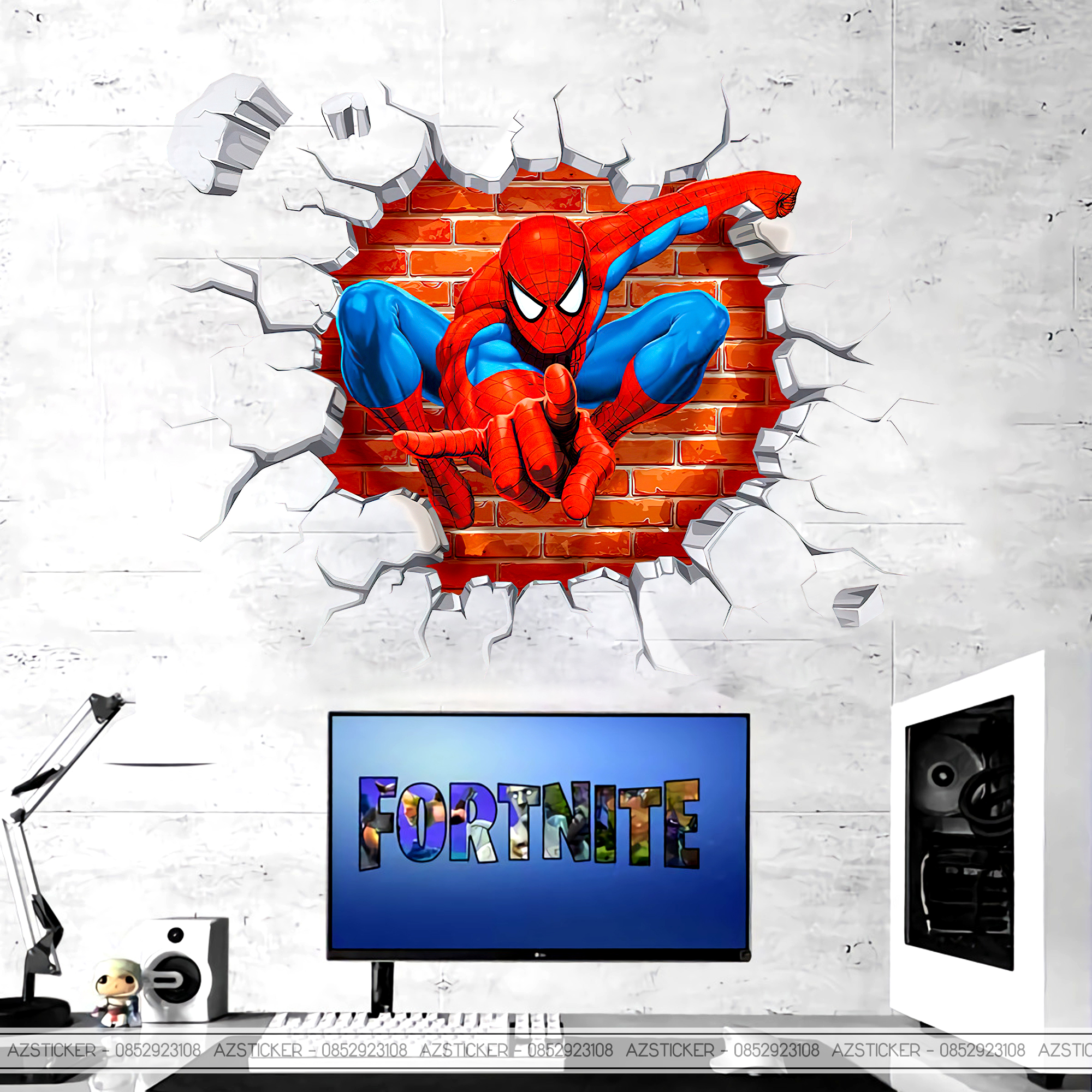 TRANH DÁN TƯỜNG 3D CHỦ ĐỀ SPIDERMAN BẬT TƯỜNG