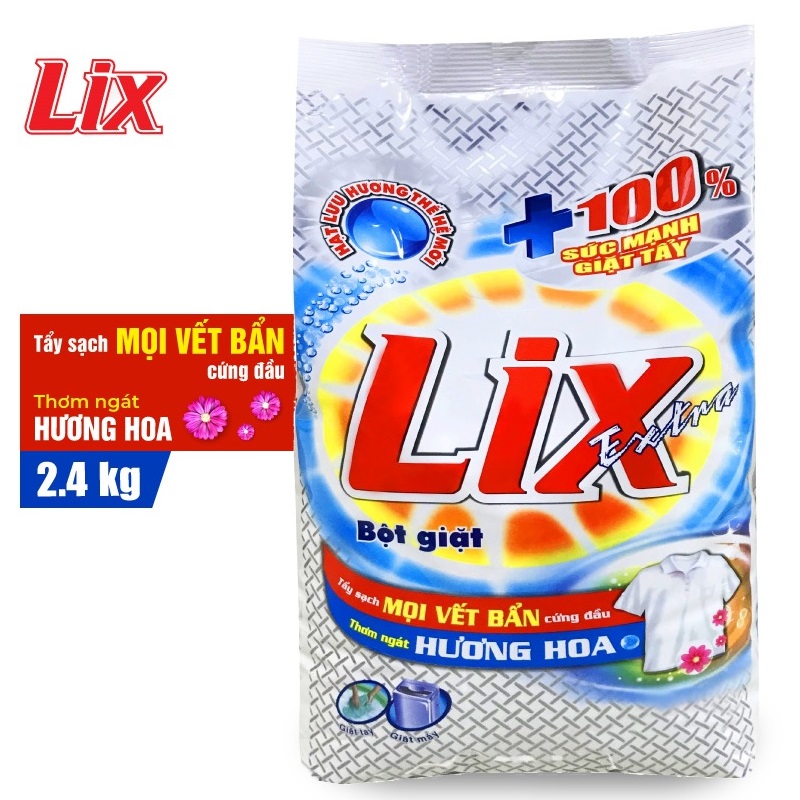 Bột giặt LIX extra hương hoa 2.4kg EB247