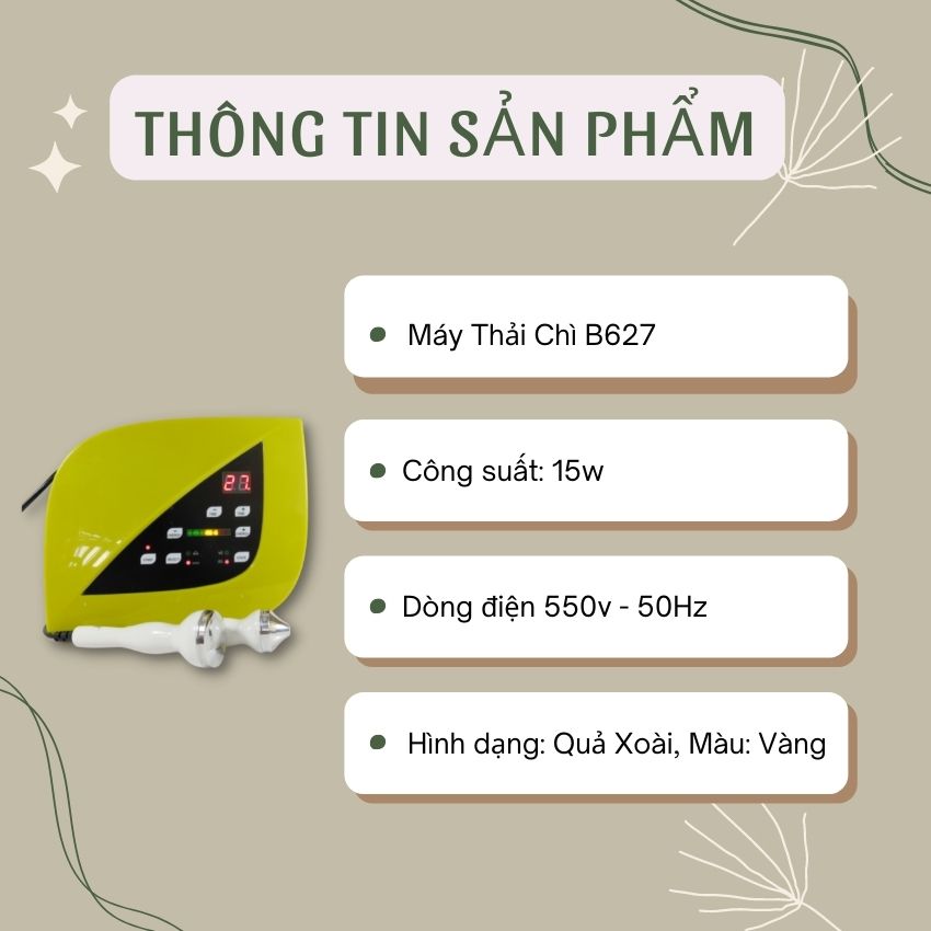 Máy hút chì, máy thải chì thải độc tố B627 Vàng cho spa