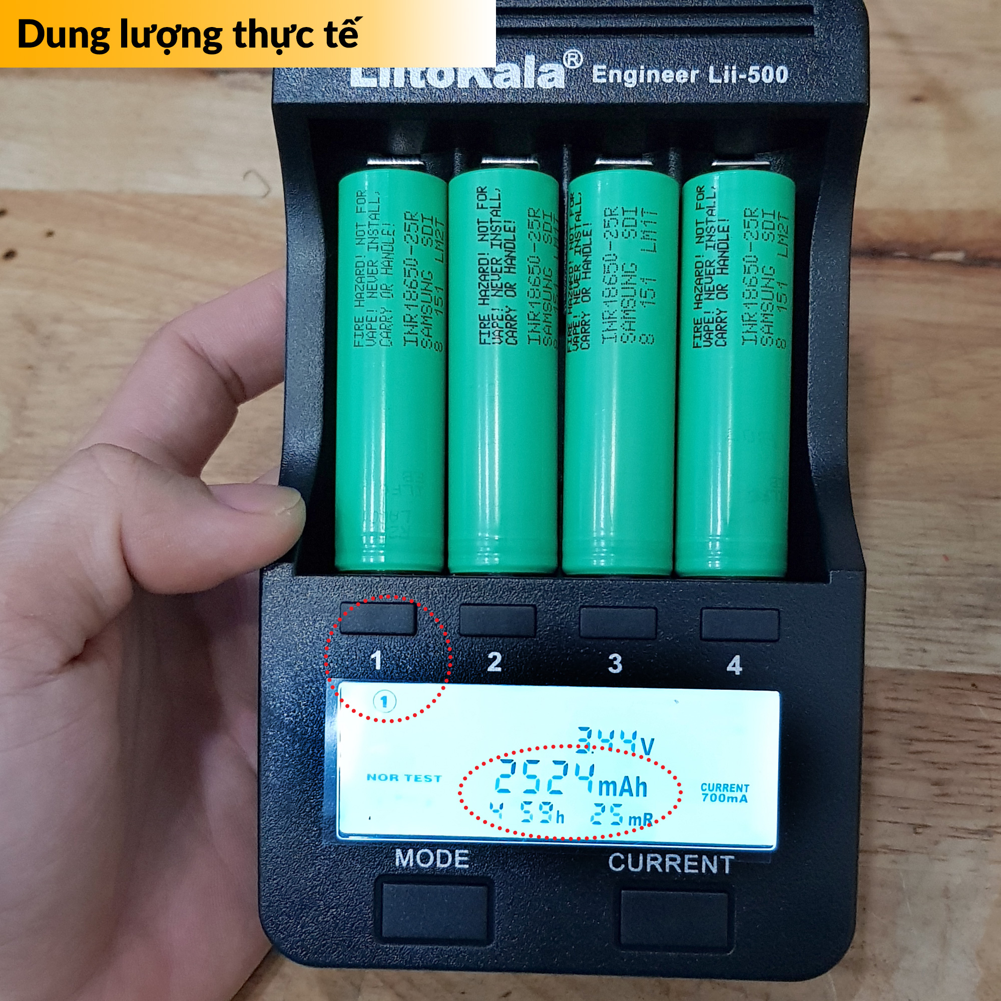 Pin cell Samsung INR18650 25R 2500mAh