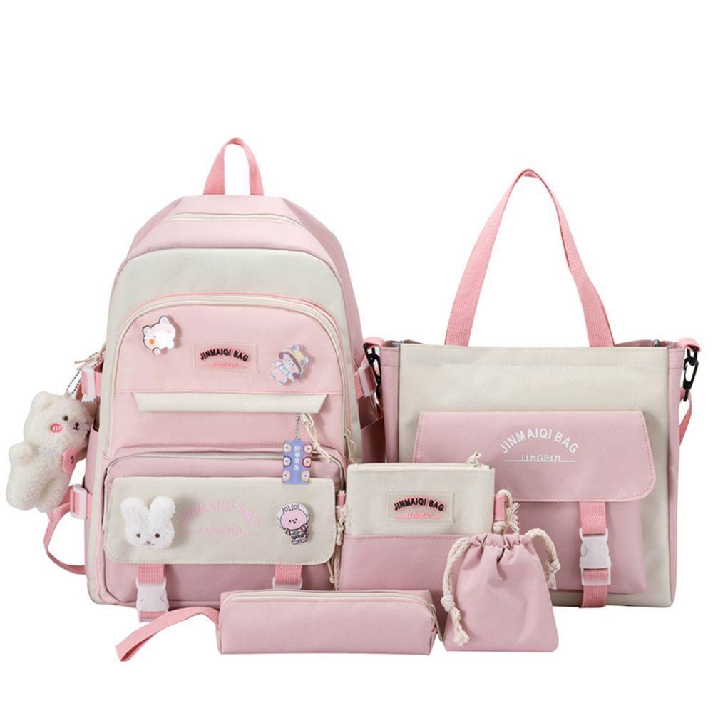 Balo thời trang nam nữ, balo chống nước ulzzang, combo thời trang 4 món - set balo 4 món jingma