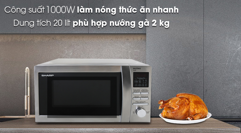 Lò vi sóng Sharp R-G620 VN (ST) 20 lít