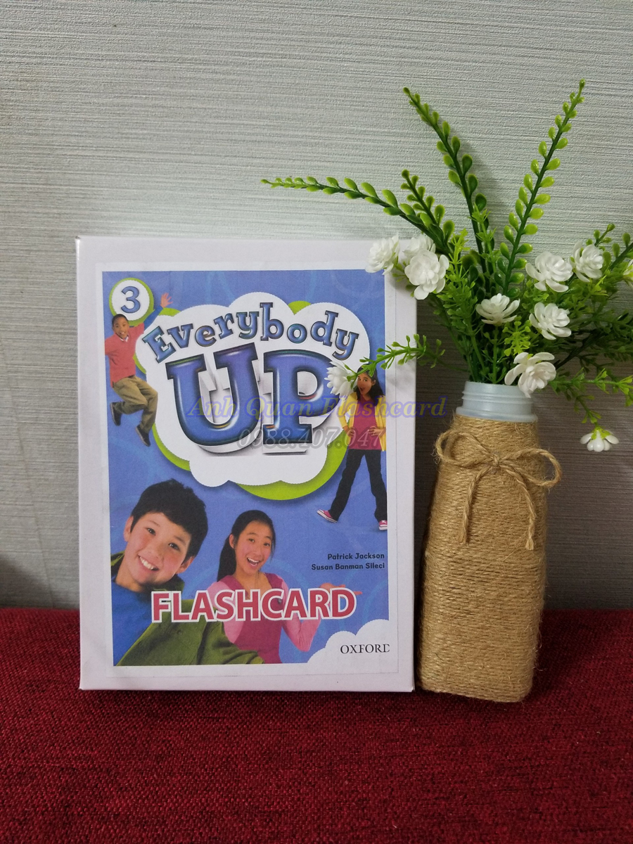 Bộ Flash card Everybody UP 3 (140 thẻ khổ A5 in 2 mặt)