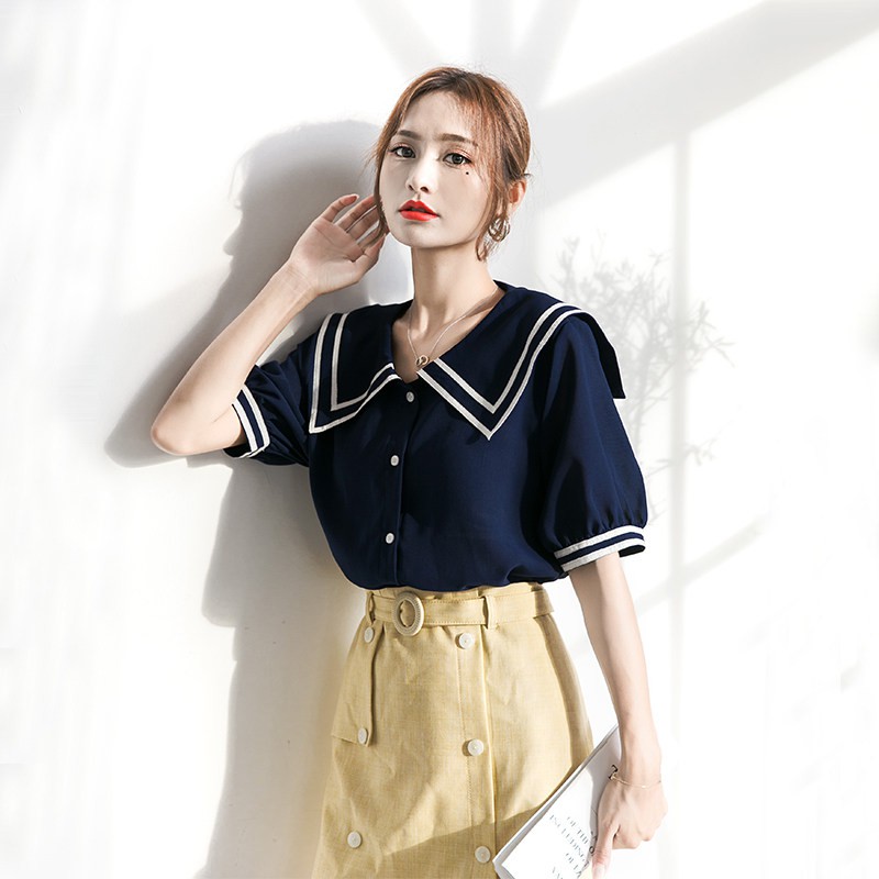 ❌ FREESHIP- ÁO SƠ MI NỮ CÔNG SỞ CỔ THỦY THỦ (MS96)