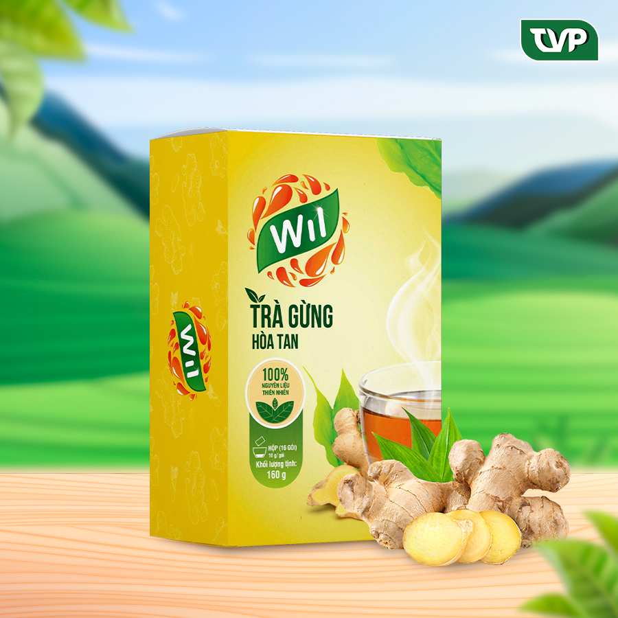 Trà gừng hòa tan WIL hộp 160g (16 gói x 10g)