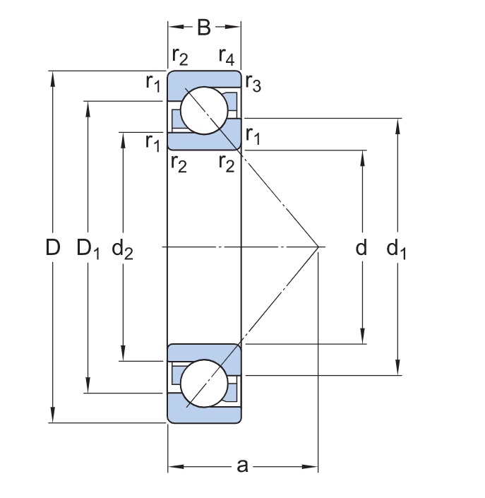 Vòng bi 7204-ACM Trục Ø20