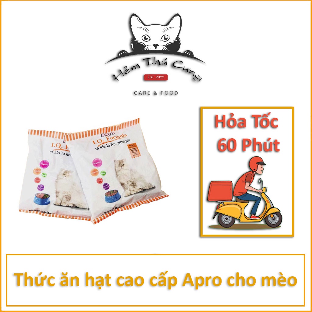 Combo Mix 4 gói - Thức ăn hạt cho mèo MIX 4 vị (2 Me-o 350gr, 1 YUM 350gr, 1 Apro 500gr)