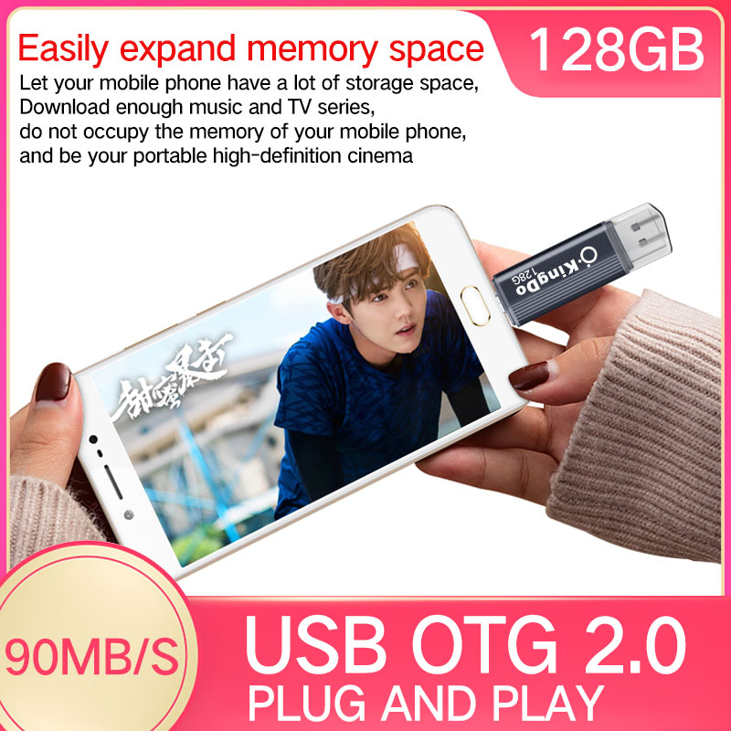[Tặng kèm đồng hồ thạch anh miễn phí] Huyndai USB Flash Disk 128GB OTG Metal USB2.0 + Type C Pendrive Memory Stick
