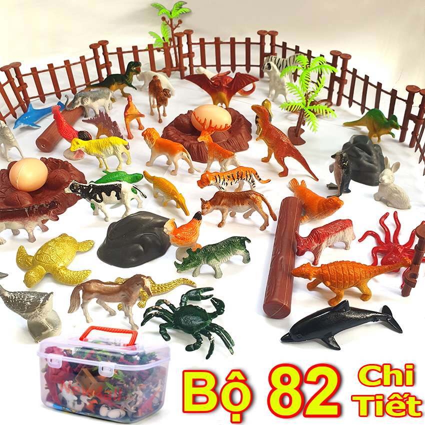 Mô hình đồ chơi thế giới động vật 82 chi tiết Animal Dinosaur Sea World