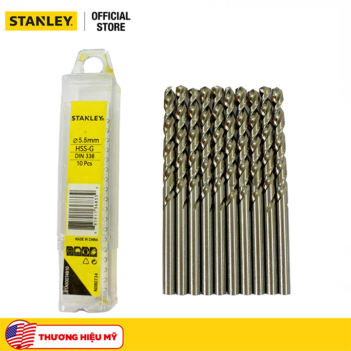 Mũi khoan sắt 5.5MM HSS Stanley STA50074B10