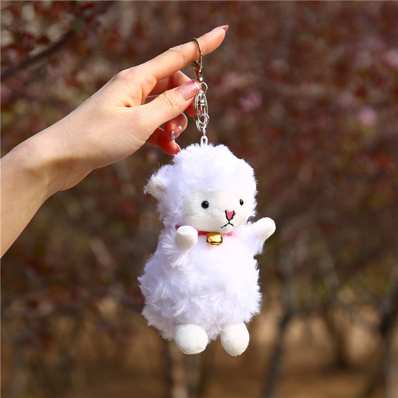 MÓC KHÓA CỪU NGẠI NGÙNG THÚ BÔNG (CÓ MÓC KHÓA KIM LOẠI)