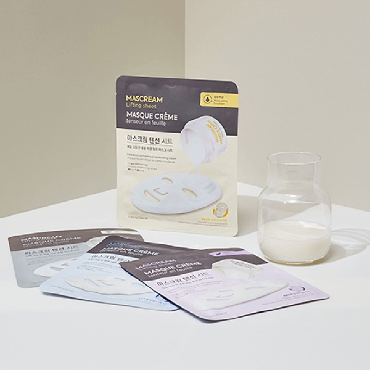 [Mã Costfst3 -8% Đơn 250K] Mặt Nạ Cấp Ẩm Thefaceshop Deeply Moisturizing Mascream Lifting Sheet Mask 40Ml