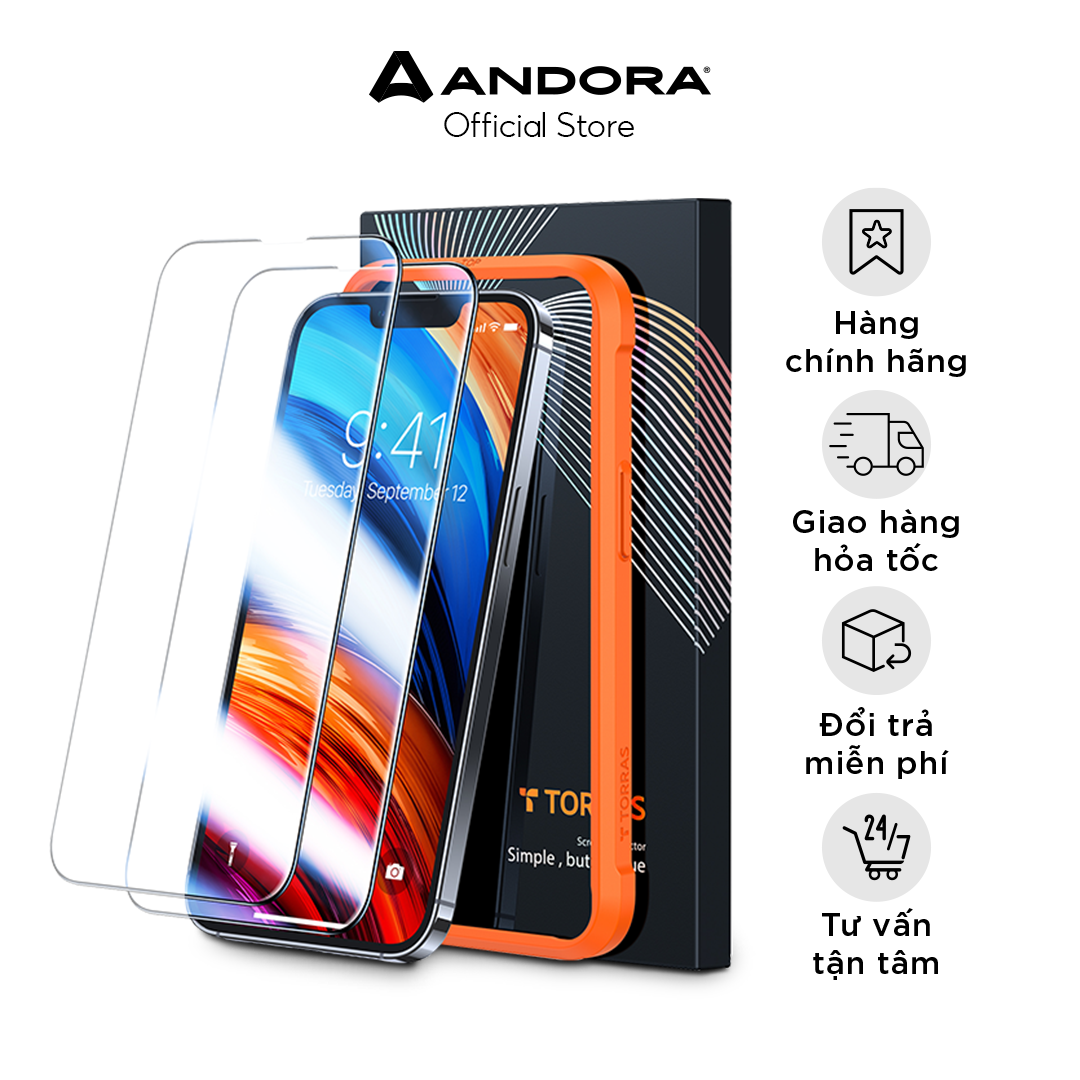 Kính cường lực TORRAS Diamonds Shield cho iPhone 12/13/14 Series