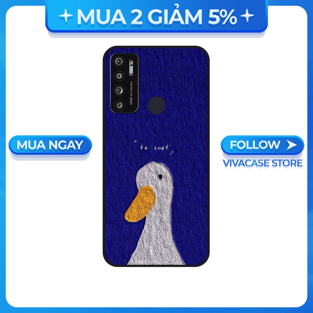 Ốp lưng vsmart joy 3/joy 4/active 3/bee 3/live/...dẻo đen hình vịt trắng