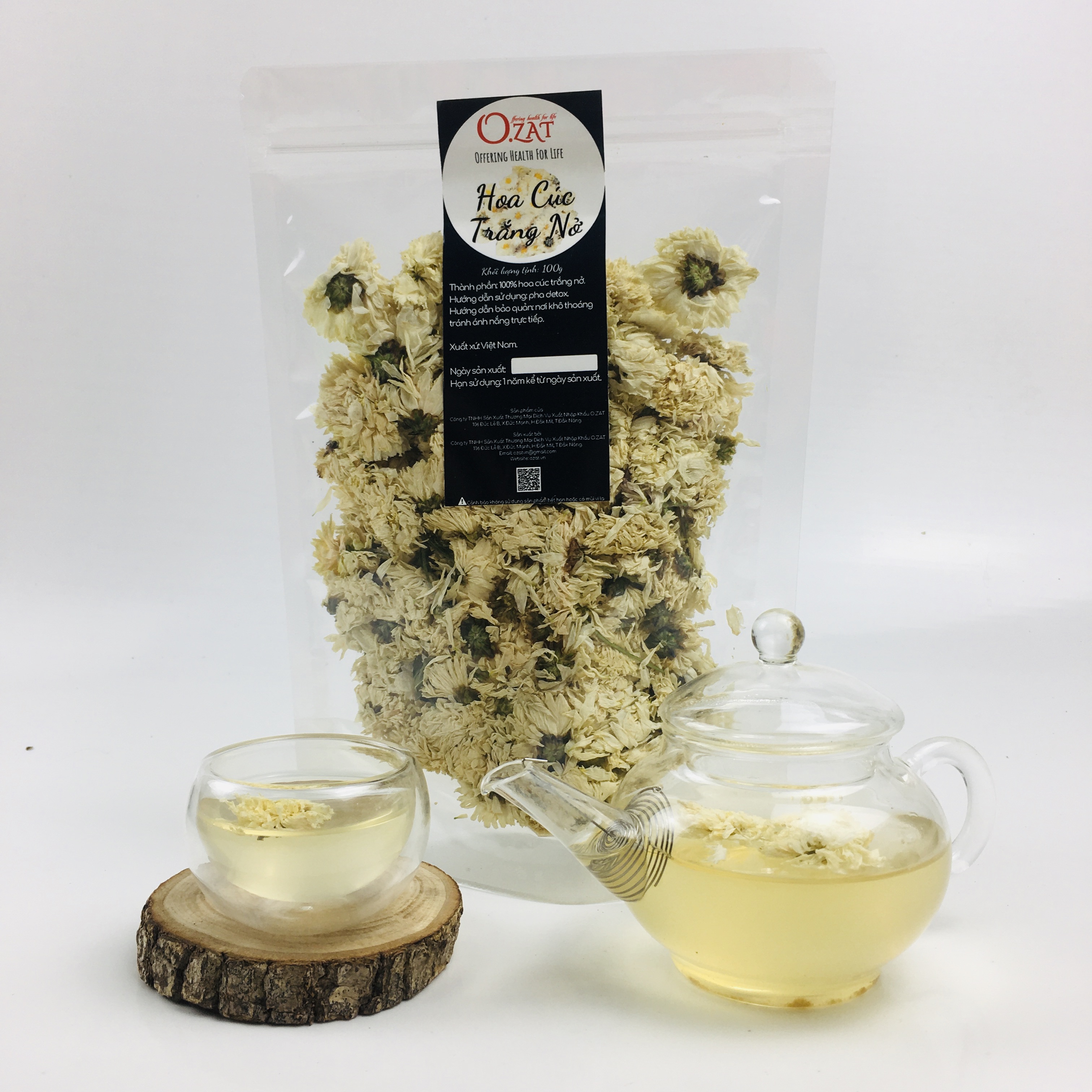 Trà Hoa Cúc Trắng sấy khô O.ZAT 100g