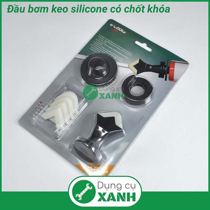 Bộ đầu bơm keo silicon có chốt giữ