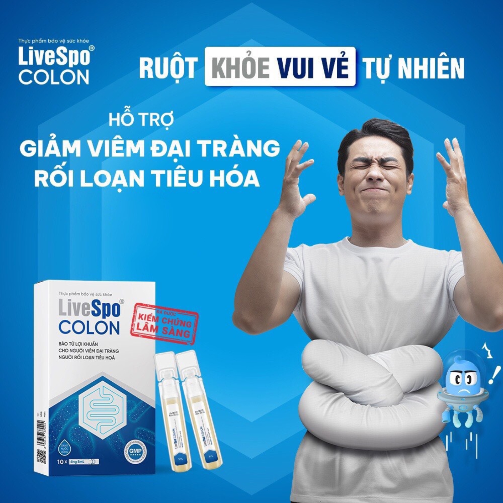 Bào tử lợi khuẩn LiveSpo Colon hộp 10 ống - Bổ sung bào tử lợi khuẩn giúp cân bằng hệ vi sinh đường ruột
