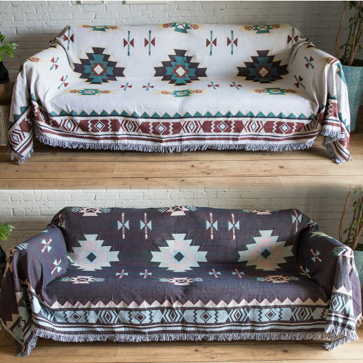 Thảm vintage thổ cẩm du lịch dã ngoại, khăn trải ghế sofa trang trí chụp ảnh