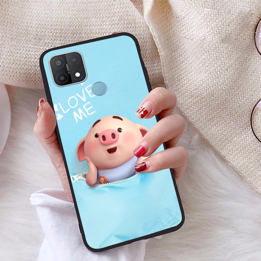 [HCM]Ốp lưng Oppo A15 viền dẻo TPU BST Pig Cute