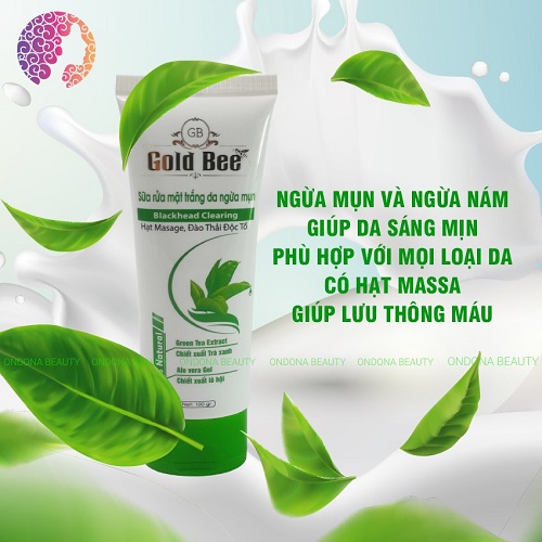 Sữa rửa mặt trắng da ngừa mụn gold bee - ondona beauty
