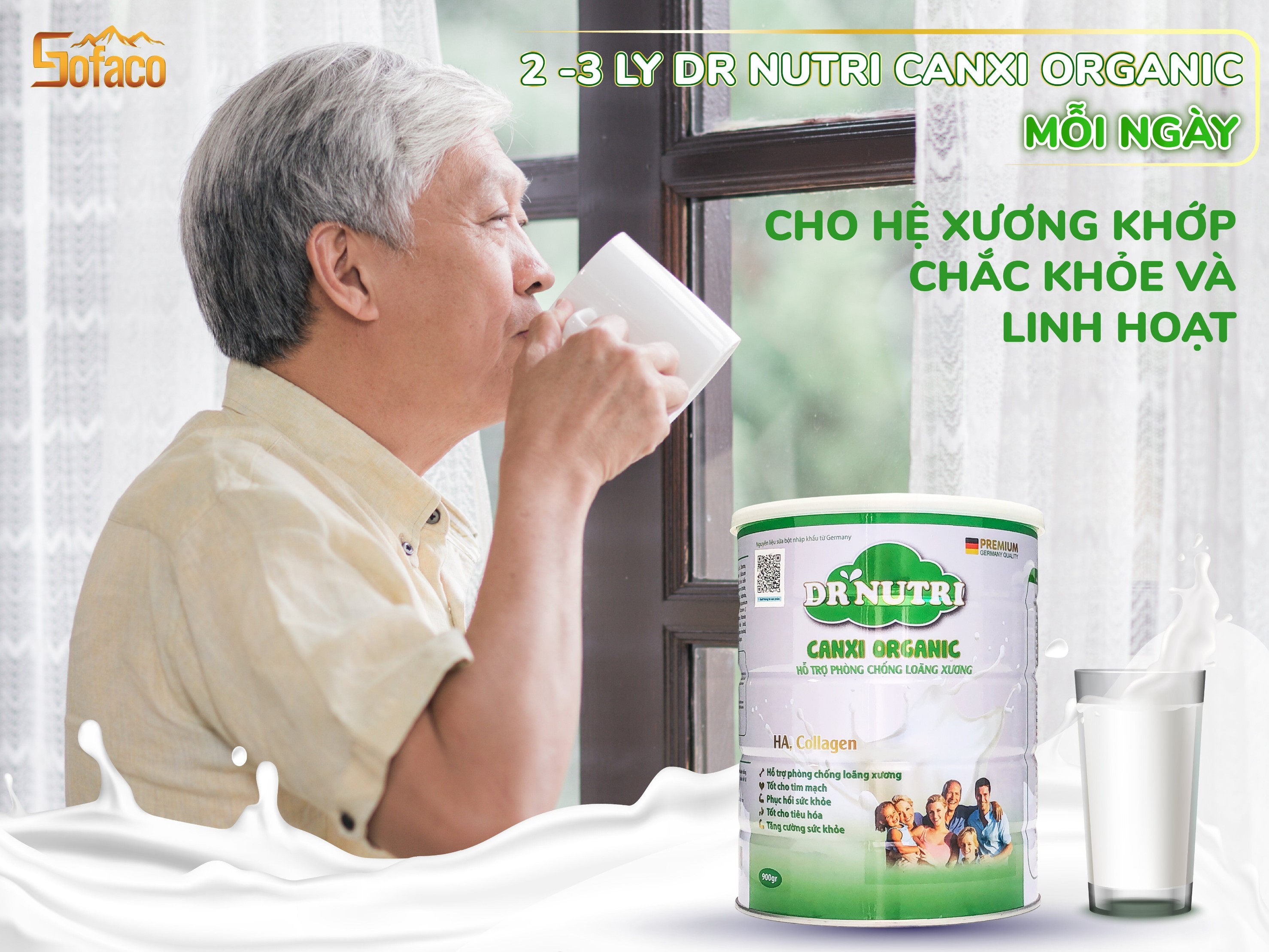 SỮA BỘT DR. NUTRI CANXI ORGANIC 900GR