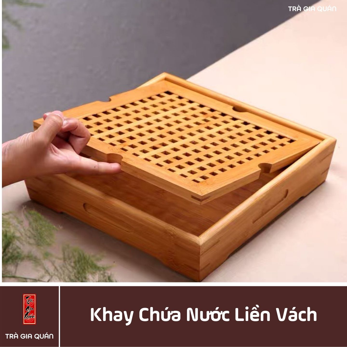 Khay Trà Tre Cao Cấp Vuông KT 07