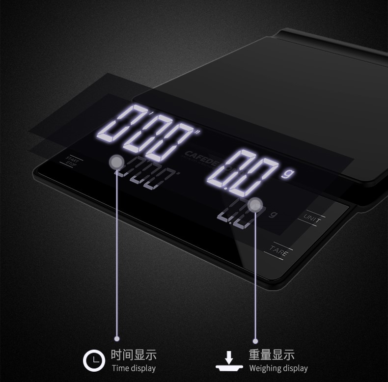 CÂN ĐO ĐIỆN TỬ CAFEDE KONA SCALE DIGITAL DRIP V60 CK5700 – ĐEN