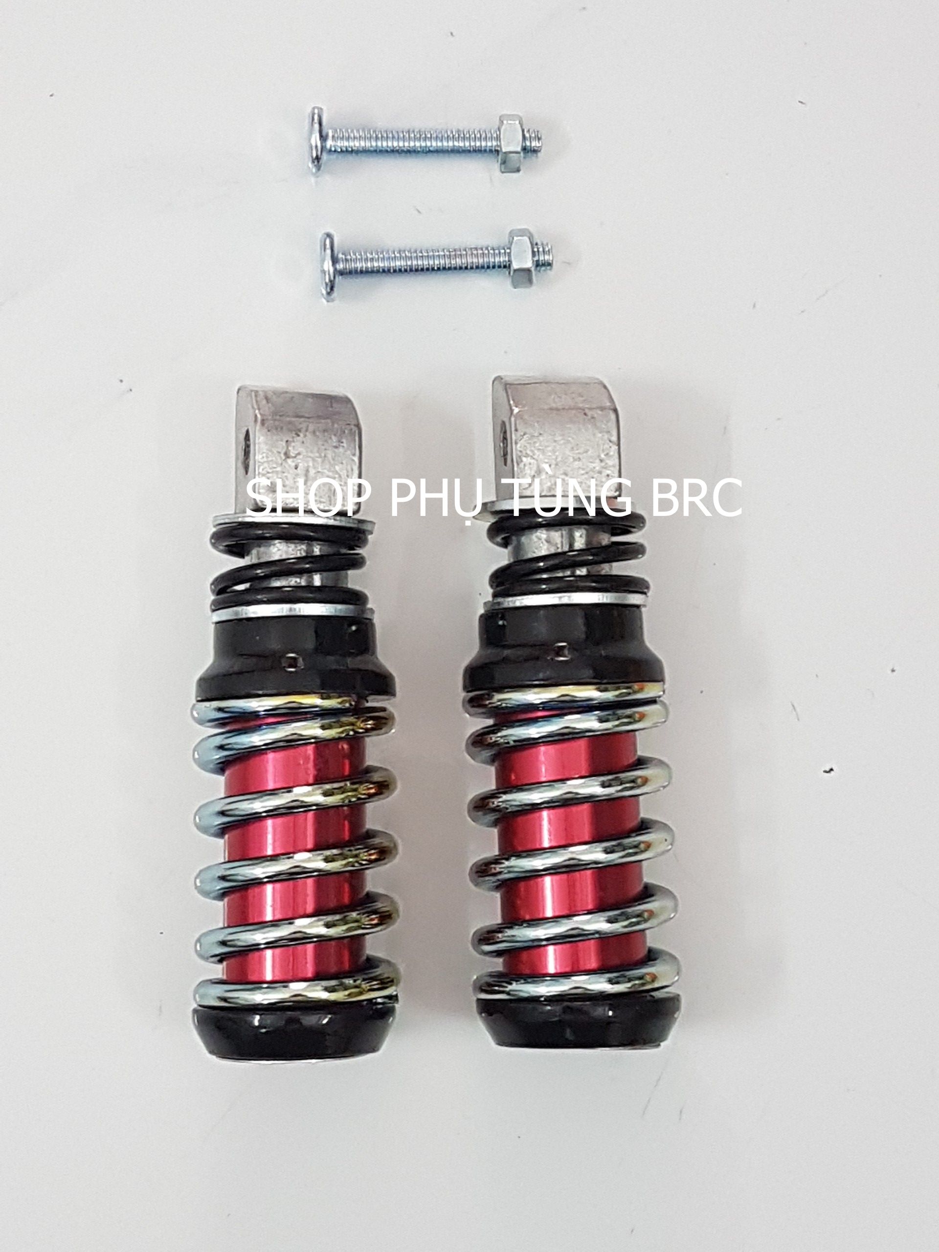 Gác chân lò xo mạ titan ( SL: 1 cặp, tặng kèm 2 con ốc kiểu, Xe WINNER X, WINNER, SONIC không gắn được)
