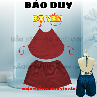 Bộ Yếm Spa | Bộ Đồ Đùi Lụa Mát Massage, TắM TrắNg Thư GiãN Spa