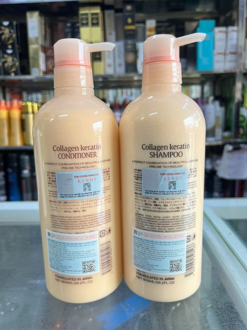 Cặp Dầu Gội Xả Dưỡng Sinh Cao Cấp Kendy 800ml x2