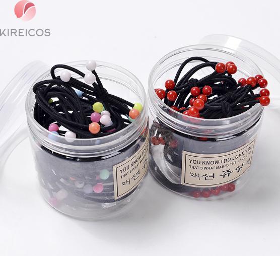 Set 20 Dây Cột Tóc Hàn Quốc Nơ Có Hạt - Màu Ngẫu Nhiên