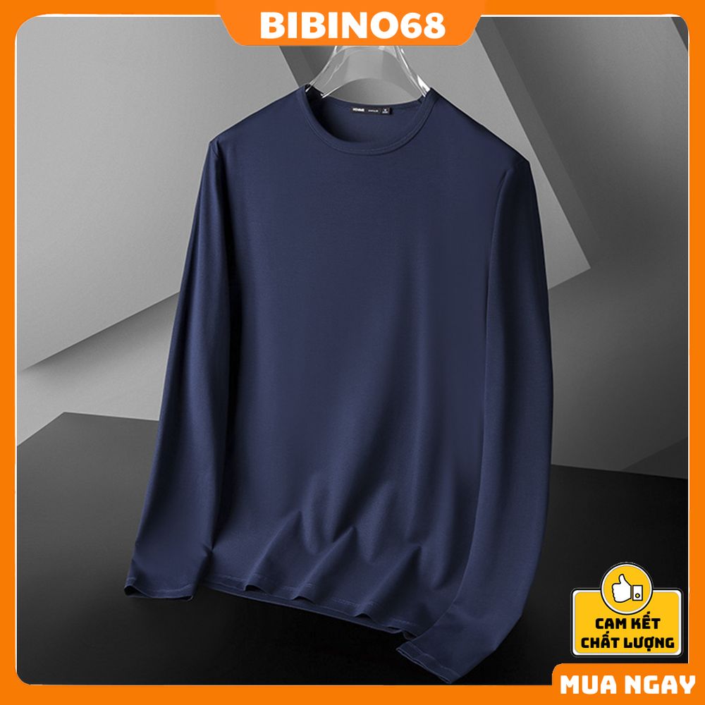 Áo giữ nhiệt nam tay dài lót nỉ ấm áp BIBINO68 Áo lót giữ nhiệt nam đá bóng lót nỉ cao cấp mùa đông ấm áp
