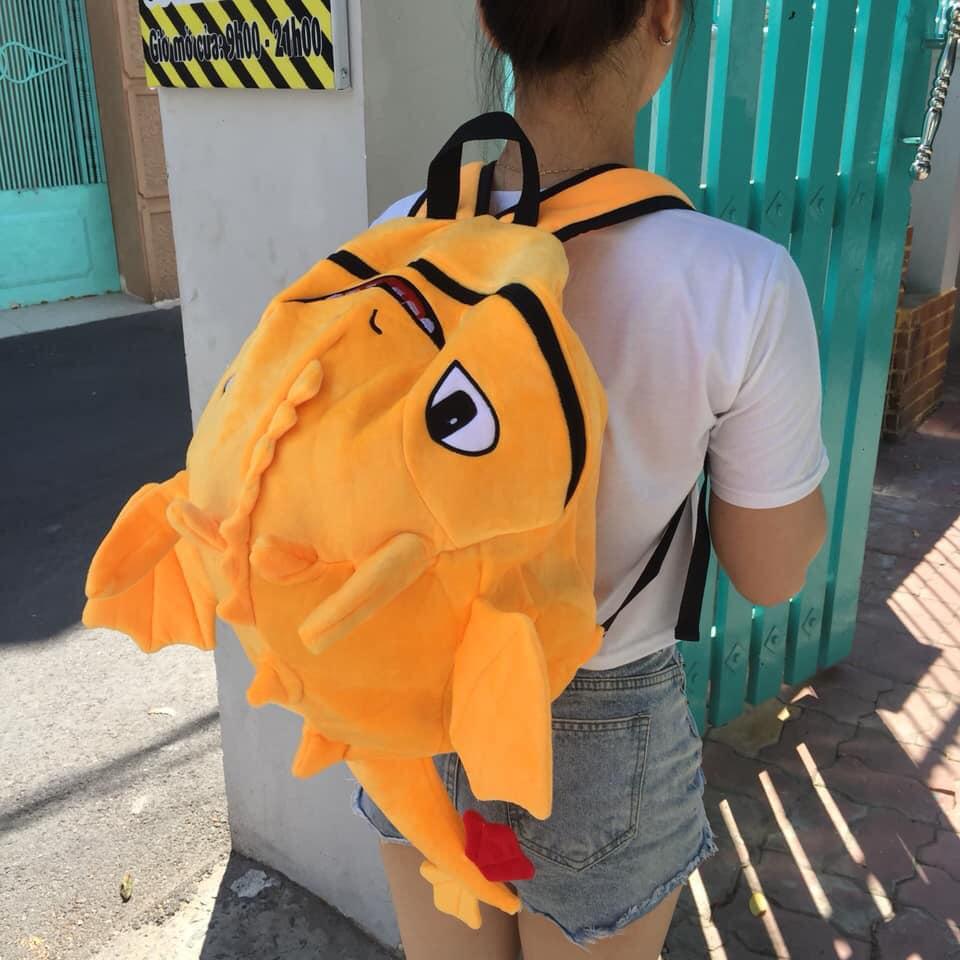 Balo rồng màu cam cute