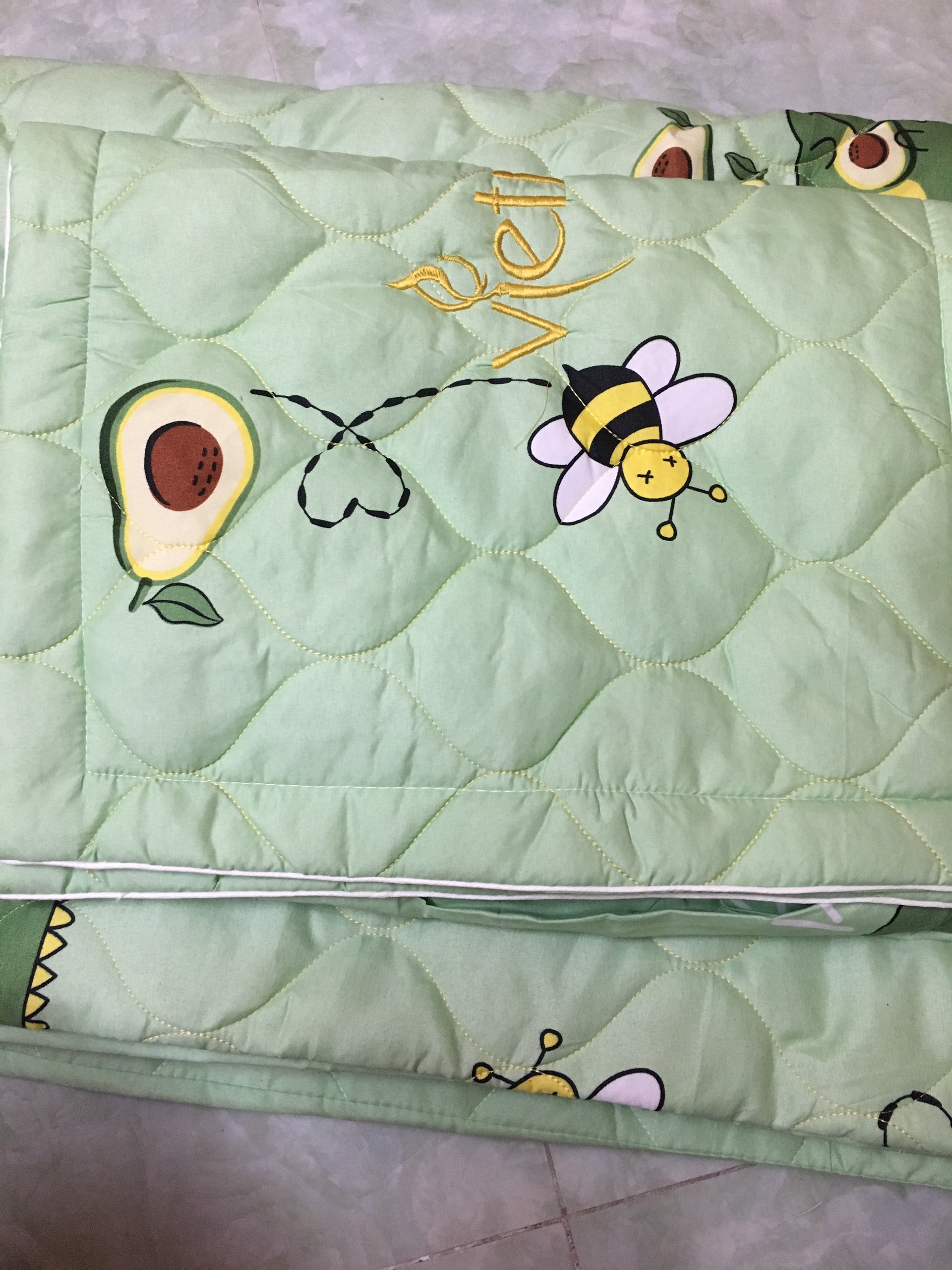 [HCM] Chăn Cotton Poly Khủng Long Xanh Siêu Dễ Thương ( 1m6 x 2m )