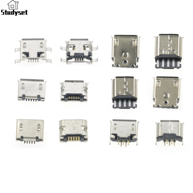 Studyset Fast Delivery 240Pcs /Pack 24 Models Micro USB Connector Socket Jack Assort Mix Pack