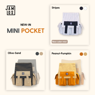 JAMLOS Mini Pocket Backpack - Balo thời trang nhiều ngăn nhỏ gọn vải canvas thumbnail