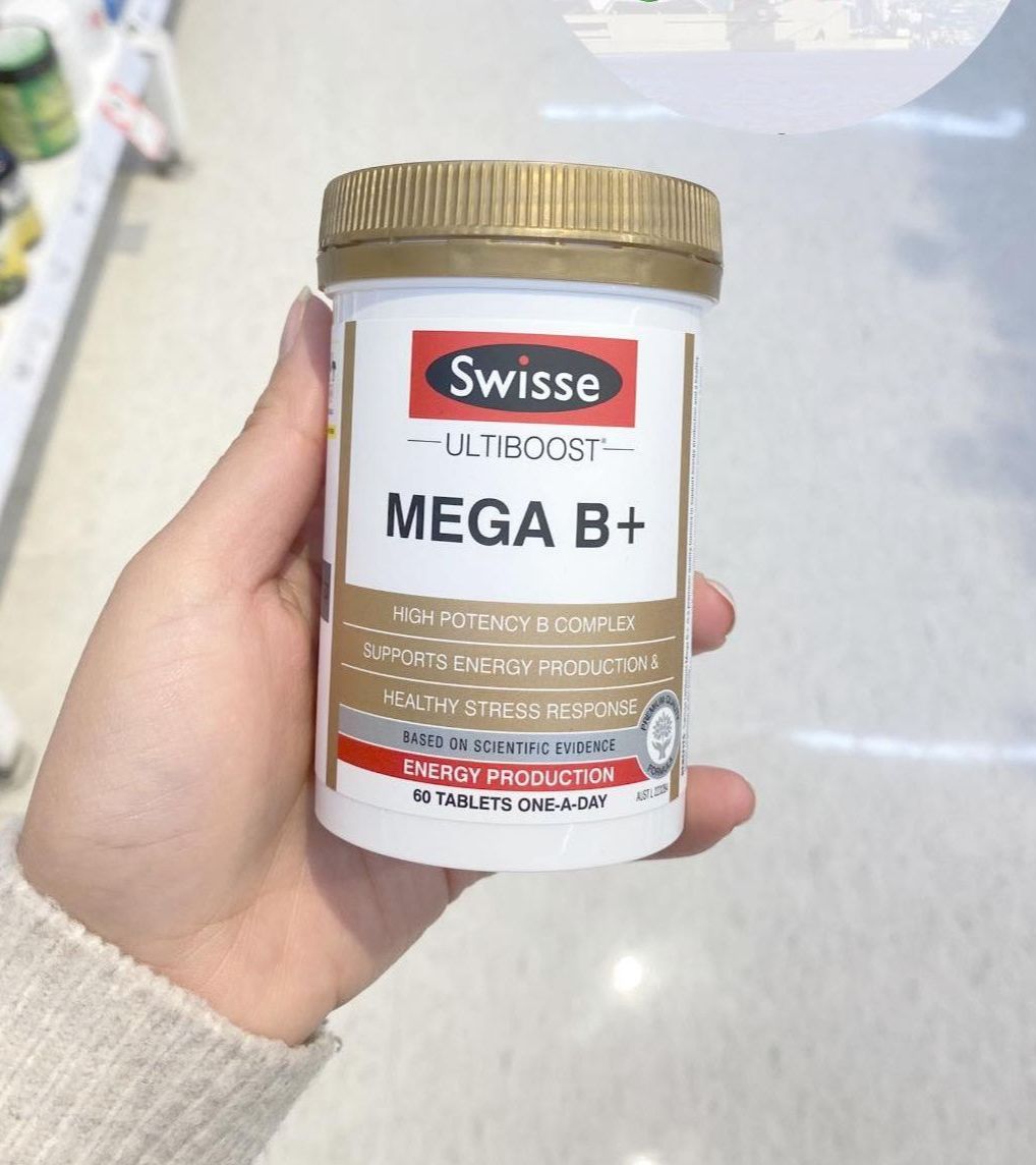 Viên uống bổ sung vitamin B Swisse Ultiboost Mega B+