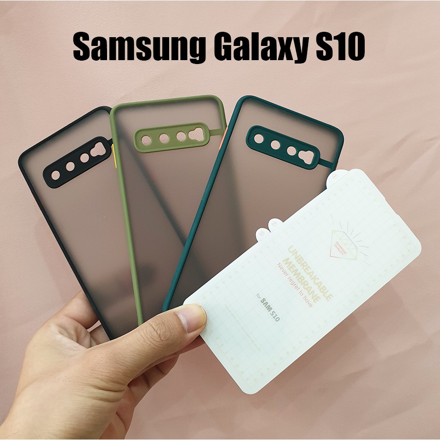 Ốp lưng nhám bảo vệ camera Samsung Galaxy S10